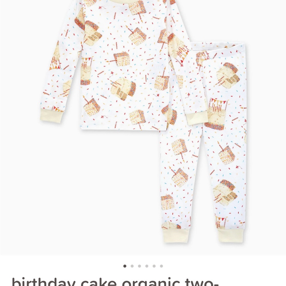 Birthday Cake Print Kids Pajama Set